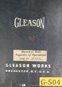 Gleason No. 17, Hypoid Testing Machine Hydraulic & Electrical Manual 1949